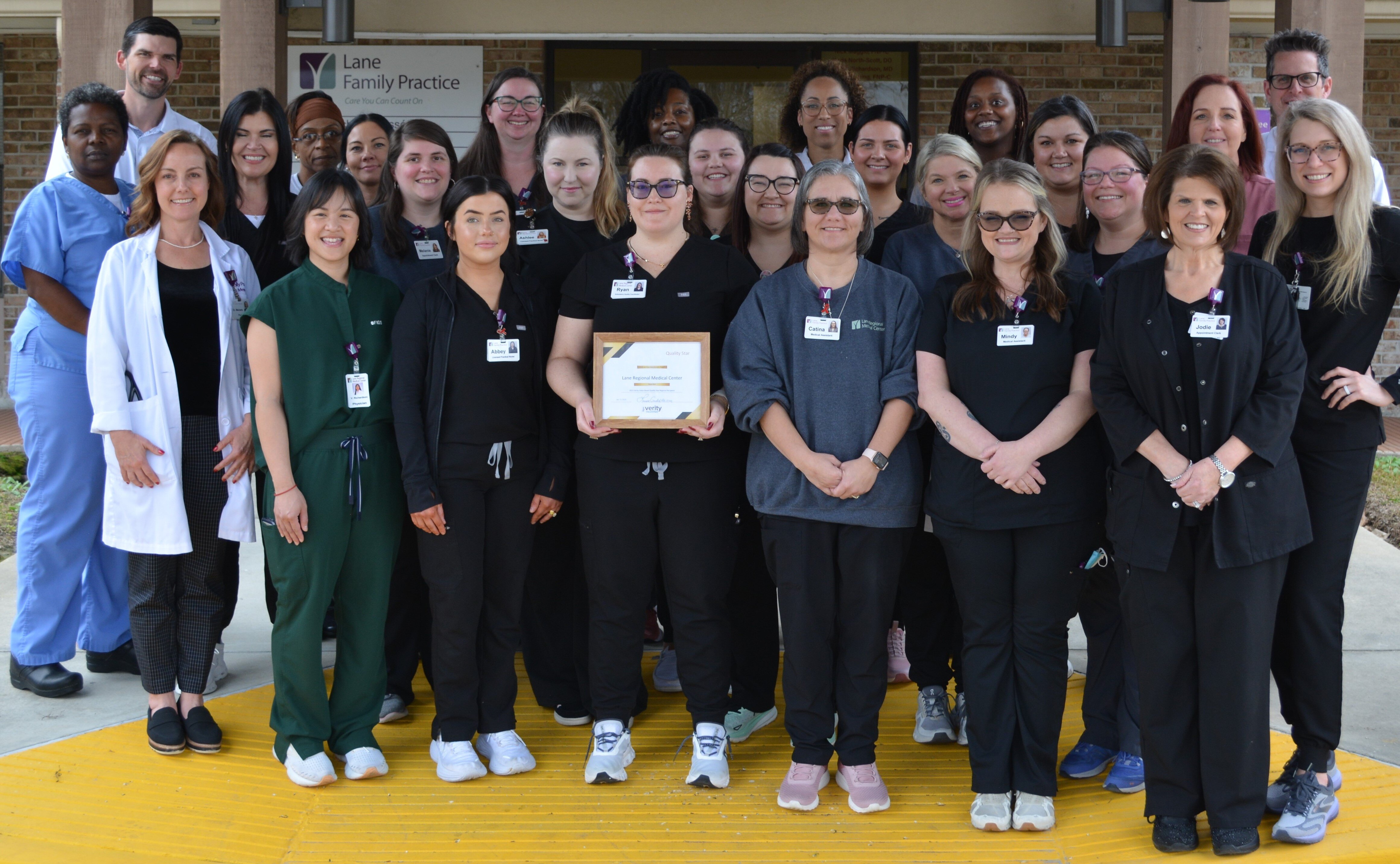 Lane Family Practice Receives Quality Award